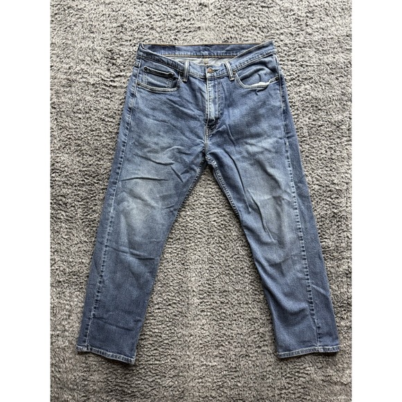 Mens Levi's 505 Regular Fit Straight Leg Denim Jeans size 32x30‎ Light Wash - Picture 1 of 12